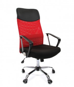 Кресло для руководителя CHAIRMAN 610 N (15-21 черный/сетка красный) в Первоуральске - pervouralsk.ok-mebel.com | фото