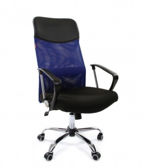 Кресло для руководителя CHAIRMAN 610 N (15-21 черный/сетка синий) в Первоуральске - pervouralsk.ok-mebel.com | фото 1