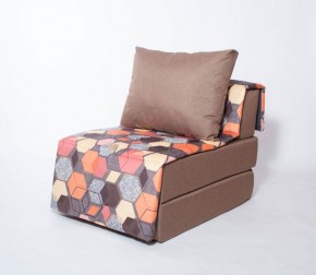 Кресло-кровать бескаркасное Харви (коричневый-геометрия браун) в Первоуральске - pervouralsk.ok-mebel.com | фото