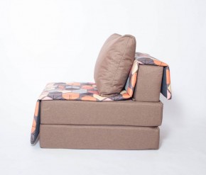 Кресло-кровать бескаркасное Харви (коричневый-геометрия браун) в Первоуральске - pervouralsk.ok-mebel.com | фото 2