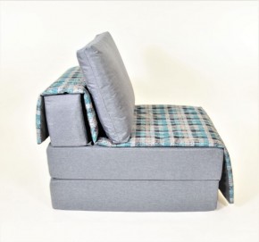 Кресло-кровать бескаркасное Харви (серый-квадро азур) в Первоуральске - pervouralsk.ok-mebel.com | фото 3