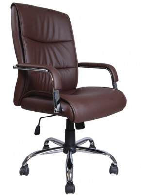 Кресло офисное BRABIX "Space EX-508" (экокожа, хром, коричневое) 531164 в Первоуральске - pervouralsk.ok-mebel.com | фото
