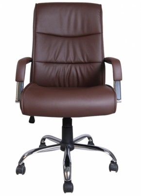 Кресло офисное BRABIX "Space EX-508" (экокожа, хром, коричневое) 531164 в Первоуральске - pervouralsk.ok-mebel.com | фото 3