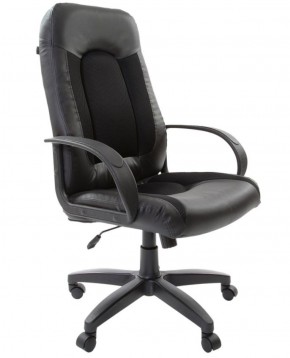 Кресло офисное BRABIX "Strike EX-525" (экокожа черная, ткань черная) 531381 в Первоуральске - pervouralsk.ok-mebel.com | фото 1
