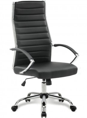 Кресло офисное BRABIX "Style EX-528", экокожа, хром, черное, 531947 в Первоуральске - pervouralsk.ok-mebel.com | фото 1
