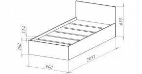 НИЦЦА-13 Кровать 900 с настилом ЛДСП (НЦ.13) в Первоуральске - pervouralsk.ok-mebel.com | фото 3