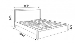 Кровать 1.6 М07 Стандарт с основанием Беатрис (Орех гепланкт) в Первоуральске - pervouralsk.ok-mebel.com | фото