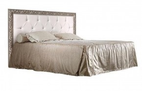 Кровать 2-х спальная(1,6 м)Тиффани Premium черная/серебро с мягким элементом со стразами с подъемным механизмом (ТФКР-2[3][7](П) в Первоуральске - pervouralsk.ok-mebel.com | фото