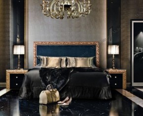 Кровать 2-х спальная (1,6 м) Тиффани Premium черная/золото с мягким элементом (Антрацит) с подъемным механизмомарт (ТФКР-3[3](П) в Первоуральске - pervouralsk.ok-mebel.com | фото 2
