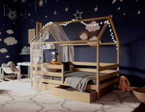 Кровать-домик 80*160 без покраски в Первоуральске - pervouralsk.ok-mebel.com | фото