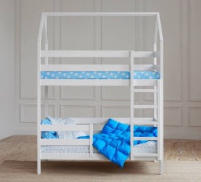 Кровать-домик двухъярусная 80*190 Белый в Первоуральске - pervouralsk.ok-mebel.com | фото 4