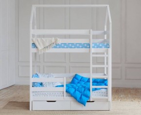 Кровать-домик двухъярусная 80*190 Белый в Первоуральске - pervouralsk.ok-mebel.com | фото 5