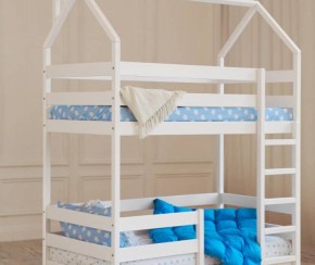 Кровать-домик двухъярусная 80*190 Белый в Первоуральске - pervouralsk.ok-mebel.com | фото 6
