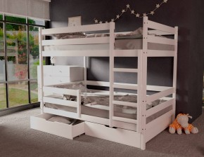 Кровать двухъярусная без крыши 80*190 Белый в Первоуральске - pervouralsk.ok-mebel.com | фото