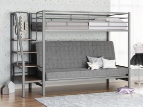 Кровать двухъярусная с диваном "Мадлен-3" (Серый/Серый) в Первоуральске - pervouralsk.ok-mebel.com | фото 1