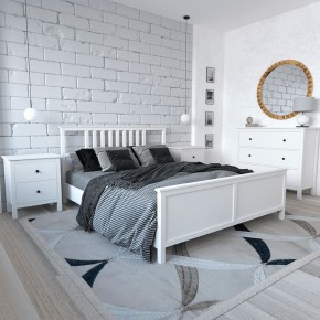 Кровать Ф-156.02 двухспальная 160х200 из массива сосны, цвет белый в Первоуральске - pervouralsk.ok-mebel.com | фото