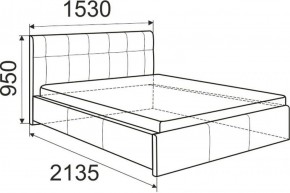 Кровать Изабелла с латами Newtone light beige 1400x2000 в Первоуральске - pervouralsk.ok-mebel.com | фото