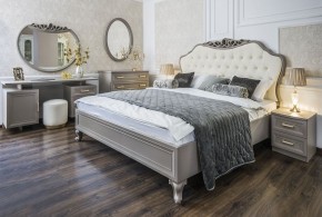 Кровать Мокко 1600 с мягким изголовьем + основание (серый камень) в Первоуральске - pervouralsk.ok-mebel.com | фото