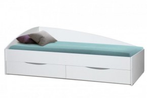 Кровать одинарная "Фея - 3" асимметричная 1900х800 (белая) в Первоуральске - pervouralsk.ok-mebel.com | фото 1
