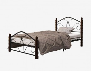 Кровать "Селена 1" Черная (900*2000) (ножки-шоколад) с коваными элементами в Первоуральске - pervouralsk.ok-mebel.com | фото 2