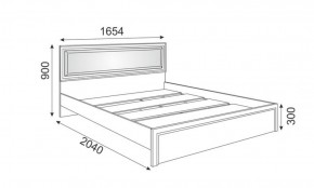 Кровать 1.6 Беатрис М09 с мягкой спинкой и настилом (дуб млечный) в Первоуральске - pervouralsk.ok-mebel.com | фото 2