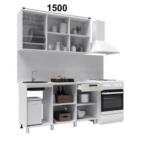 Кухня ДИОР 1500 (Белый/Дуб Крафт белый) в Первоуральске - pervouralsk.ok-mebel.com | фото 2