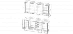 Кухонный гарнитур Антик 2200 h950 (Стол. 26мм) в Первоуральске - pervouralsk.ok-mebel.com | фото 2