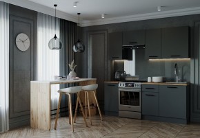 Кухонный гарнитур Антрацит 2000 (Стол. 26мм) в Первоуральске - pervouralsk.ok-mebel.com | фото