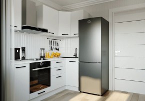 Кухонный гарнитур Белый Глянец 2200*1000 (Стол. 26мм) в Первоуральске - pervouralsk.ok-mebel.com | фото