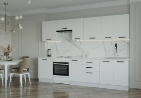 Кухонный гарнитур Белый Глянец 3000 (Стол. 38мм) в Первоуральске - pervouralsk.ok-mebel.com | фото