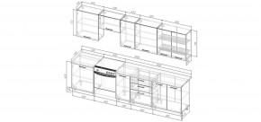 Кухонный гарнитур Каппучино 3000 (Стол. 38мм) в Первоуральске - pervouralsk.ok-mebel.com | фото 2