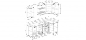 Кухонный гарнитур Умбра 2200*1000 (Стол. 26мм) в Первоуральске - pervouralsk.ok-mebel.com | фото 2