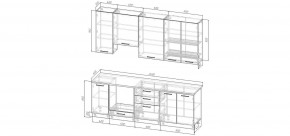 Кухонный гарнитур Умбра 2400 h950 (Стол. 26мм) в Первоуральске - pervouralsk.ok-mebel.com | фото 2