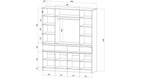 ЛЕНОРА Спальный гарнитур (модульный) графит в Первоуральске - pervouralsk.ok-mebel.com | фото 9