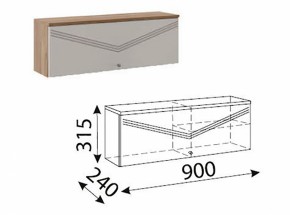 Лимба (гостиная) М10 Шкаф навесной малый в Первоуральске - pervouralsk.ok-mebel.com | фото