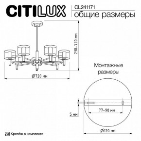 Люстра на штанге Citilux ELAN CL241171 в Первоуральске - pervouralsk.ok-mebel.com | фото 12