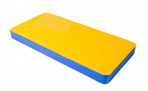 Мат гимнастический 1х0,5х0,08м цв. синий-желтый в Первоуральске - pervouralsk.ok-mebel.com | фото 1