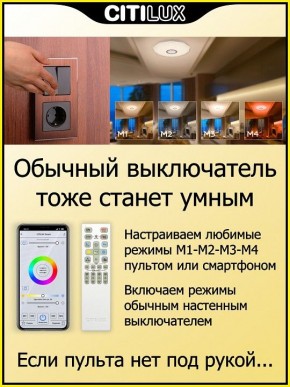 Накладной светильник Citilux Диамант Смарт CL713A30G в Первоуральске - pervouralsk.ok-mebel.com | фото 6