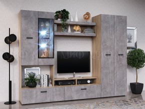 Нэнси New Пенал (ЛДСП) Бетон светлый/Сонома в Первоуральске - pervouralsk.ok-mebel.com | фото 3
