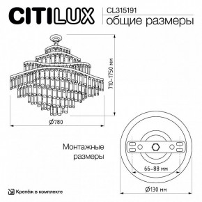 Подвесная люстра Citilux Naiad CL315191 в Первоуральске - pervouralsk.ok-mebel.com | фото 7