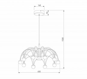 Подвесная люстра Eurosvet Ragno 90034/10 LED черный в Первоуральске - pervouralsk.ok-mebel.com | фото 5