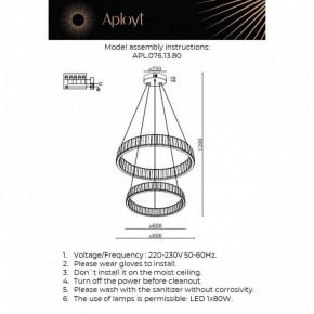 Подвесной светильник Aployt Oriann APL.076.13.80 в Первоуральске - pervouralsk.ok-mebel.com | фото 2