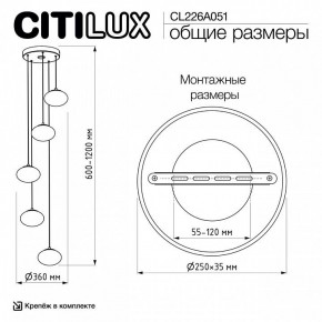 Подвесной светильник Citilux Atman Smart CL226A051 в Первоуральске - pervouralsk.ok-mebel.com | фото 10