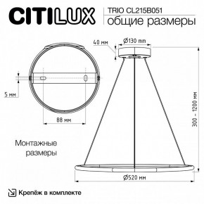 Подвесной светильник Citilux Trio CL215B051 в Первоуральске - pervouralsk.ok-mebel.com | фото 8