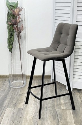 Полубарный стул CHILLI-QB SQUARE графит #14, велюр / черный каркас (H=66cm) М-City в Первоуральске - pervouralsk.ok-mebel.com | фото 2