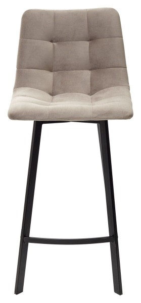 Полубарный стул CHILLI-QB SQUARE латте #25, велюр / черный каркас (H=66cm) М-City в Первоуральске - pervouralsk.ok-mebel.com | фото 1