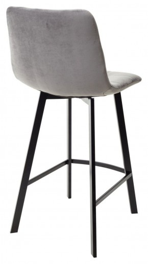 Полубарный стул CHILLI-QB SQUARE светло-серый #26, велюр / черный каркас (H=66cm) М-City в Первоуральске - pervouralsk.ok-mebel.com | фото 4
