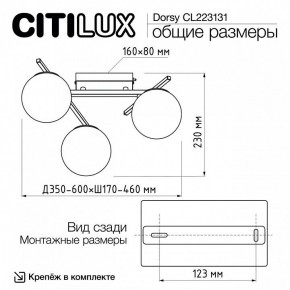 Потолочная люстра Citilux Dorsy CL223131 в Первоуральске - pervouralsk.ok-mebel.com | фото 11