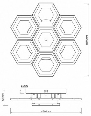 Потолочная люстра Escada Hexagon 10204/7LED в Первоуральске - pervouralsk.ok-mebel.com | фото 7
