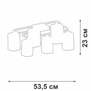 Потолочная люстра Vitaluce V3092 V3092-1/6PL в Первоуральске - pervouralsk.ok-mebel.com | фото 4